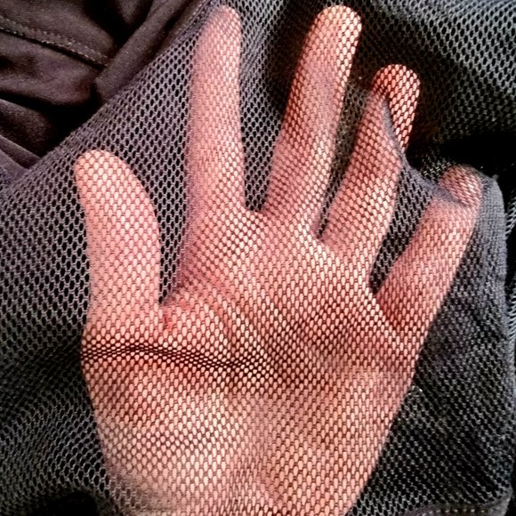 Tango Mango Women’s Dress Bohemian Partially Sheer/Mesh Black Small (EUC) - Picture 6 of 7